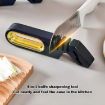 4 In 1 Knife Sharpener - Kitchen Quick Sharpening Tool (Orange) - 8