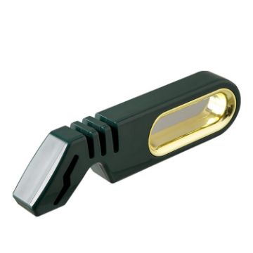 4 In 1 Knife Sharpener - Kitchen Quick Sharpening Tool (Green) - 1