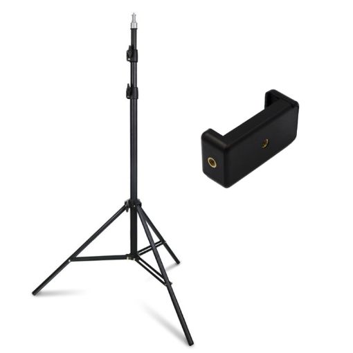 ZF0111 Live Floor Mobile Phone Holder 2.1m Stand+Phone Clip - 1