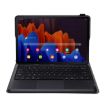 Bluetooth Keyboard Leather Tablet Case for Samsung Galaxy Tab S8+/S7 FE - Gold - 3