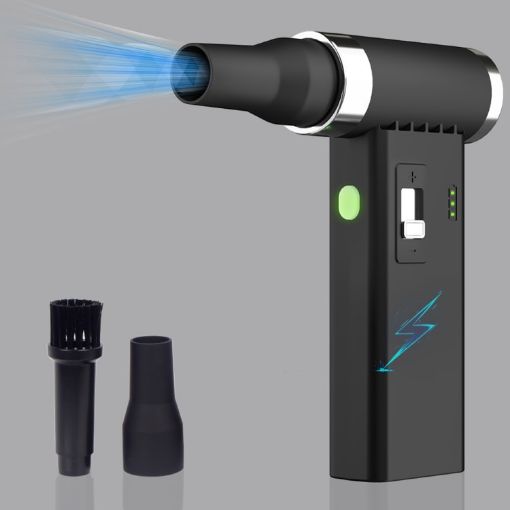 FT03 Portable Wireless Electric Air Duster - Black - 1
