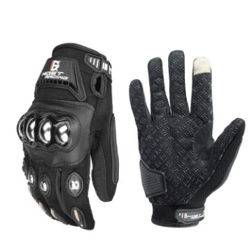 GHOST RACING Motorcycle Riding Gloves XXL Black - 1