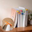 Silicone Page Bookmark Clip Set - Rose Red, Yellow, Blue - 8