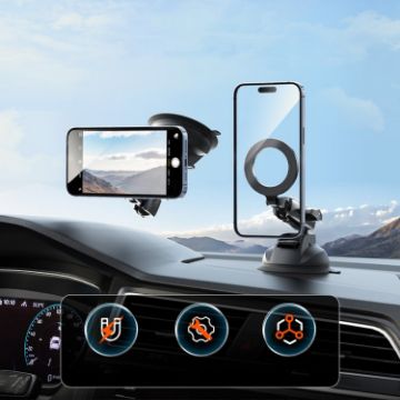 TELESIN Magnetic Car Phone Mount 360 Degree Rotation Holder - 1