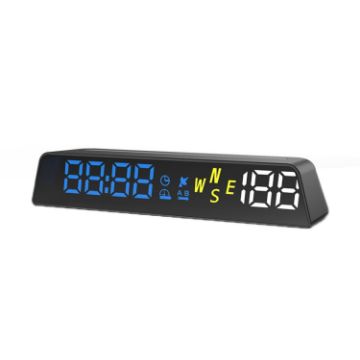 USB Powered HD Vehicle Altitude Meter (Blue White) - 1