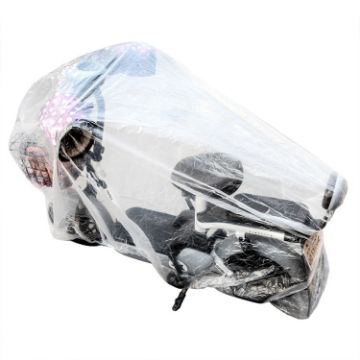 Disposable Transparent PE Film Motorcycle Scooter Cover - 1