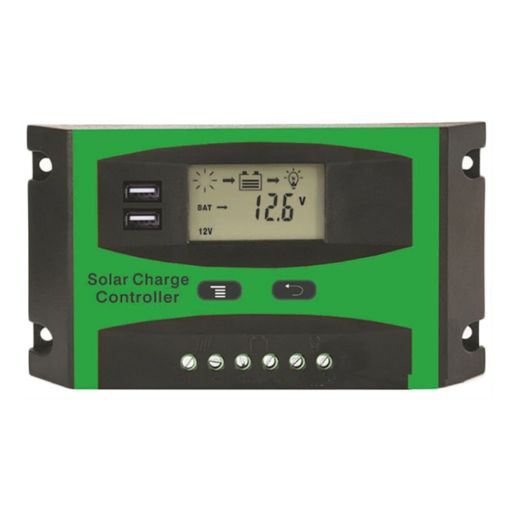 30A Solar Charge Controller Dual USB LCD Regulator - 1