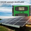 10A 12V/24V Solar Charge Controller Dual USB Port LCD Display - 7
