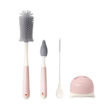 Silicone Rotating Cup Brush Set - Bottle Nipple Straw Cleaner Brush - 1