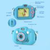 DC502 Children Digital Camera 2.4" 16X Zoom 2.7K Video Recording Blue + 32G - 4