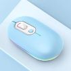 Rechargeable Wireless Mouse, Blue - 2.4G+Bluetooth - 1