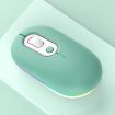 Rechargeable Wireless Mouse 2.4G Green - Illuminated Silent - 1