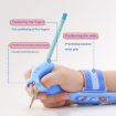 Cartoon Student Anti-wrist Hook Pen Holding Corrector Set (Blue) - 3
