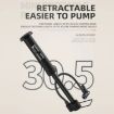 WEST BIKING Mini Bicycle Pump - Black - 5