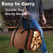 Large Capacity Firewood Storage Bag - Portable & Durable - Dark Brown - 6