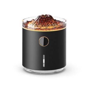 Mini Volcano Lava Aromatherapy Diffuser Humidifier - Black - 1