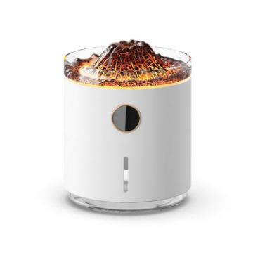Mini Volcano Lava Aromatherapy Diffuser - White - 1