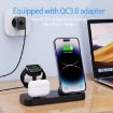 Black B25 8 Pin Charging Stand for Apple Watch/AirPods - 3