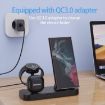 Black B25 Type-C 4-in-1 Charging Stand Phone Holder for Samsung Watch/Galaxy Buds - 3