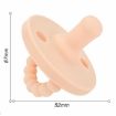 Round Heads Baby Silicone Pacifier - Peach Pink - 3
