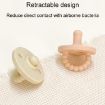 Round Heads Baby Silicone Pacifier - Peach Pink - 7
