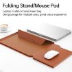 Multifunctional Laptop PU Magnetic Stand Split Liner Bag, 15 inch, Dark Green - 7