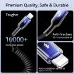 JOYROOM S-A43 3A USB to 8 Pin Coiled Fast Charging Data Cable - 6