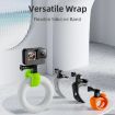 TELESIN Action Camera Mount Silicone Adjustable Mini Flexible Bracket Green - 3