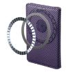 Denior V13 Magsafe Wallet Carbon Fiber Texture Leather (Purple) - 4