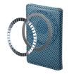 Denior V13 Magsafe Wallet Carbon Fiber Texture Leather Magnetic Card Holder Bag Blue - 4