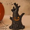 Halloween Ghost Face Tree Stump Lantern LED Candle Lights - 2