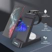 15W Qi Wireless Charger 3-in-1 Stand for Samsung Watch/Galaxy Buds - 7