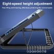 NUOXI C300 Laptop Cooling Stand - Dual-fans, RGB Light, Adjustable - 5