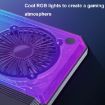 NUOXI C300 Laptop Cooling Stand - Dual-fans, RGB Light, Adjustable - 7