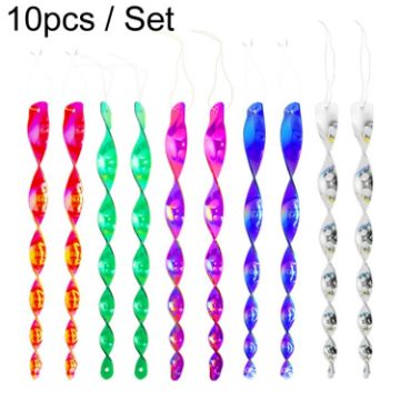10pcs 30cm Laser Bird Repellent Spiral Wind Reflective Stick Garden Decoration - 1