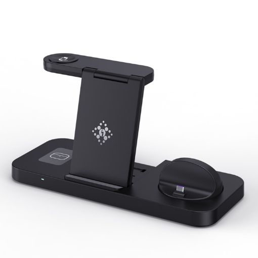 Apple Watch B21 6 in 1 Wireless Charger - Black - 1