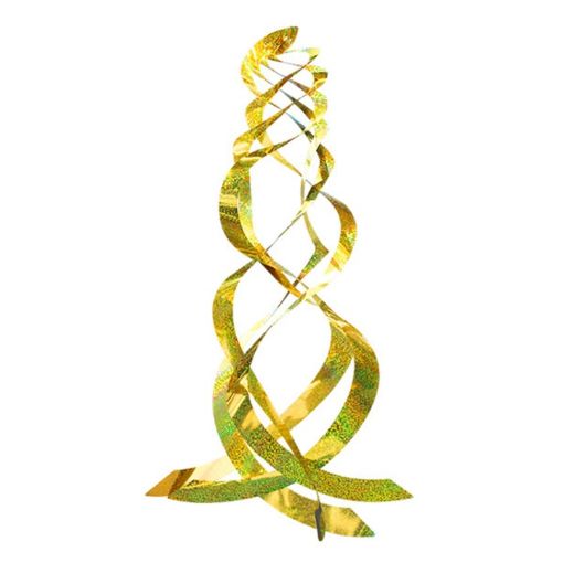 Laser Flash Bird Repellent Orchard Spiral Wind Rotor - Gold - 1