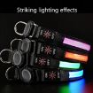 AirTag Dog Collar LED Waterproof Quick Release Collar, Size S Red - 3