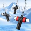 Flower Pattern Type-C & 8 Pin to 3.5mm Audio Adapter with Lanyard - 2