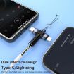Flower Pattern Type-C & 8 Pin to 3.5mm Audio Adapter with Lanyard - 6