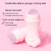 Rose Quartz Face Oil Absorbing Roller Volcanic Stone Facial Skin Repair Cleansing Massager - 4