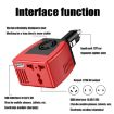 75W Car Inverter Voltage Conversion USB Port Charger, 12V To 220V Black - 4