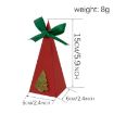 10pcs Christmas Candy Boxes Triangle Xmas Tree Gift Paper Packaging Box - 5
