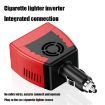 75W Car Inverter Voltage Conversion USB Port Charger, Black - 3