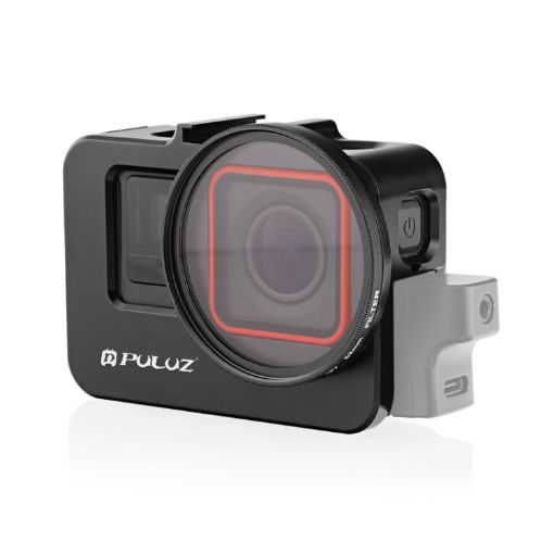 Insta360 Ace Pro/Ace PULUZ Metal Cage Adapter Frame with 52mm UV Filter - Black - 1
