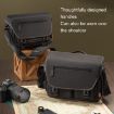 Cwatcun D142 Vintage Camera Bag Shoulder Messenger Bag - Medium Black - 3