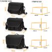 Cwatcun D142 Vintage Camera Bag Shoulder Messenger Bag - Medium Black - 4