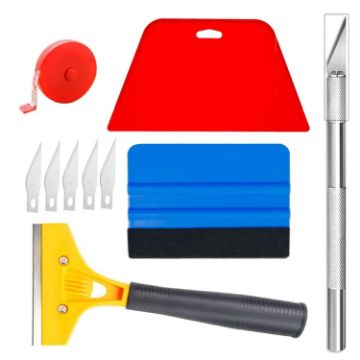 10 In 1 Wallpaper Smoothing Kit Car Vinyl Wrapping Tool Scraper - 1