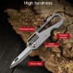 Multifunctional Titanium Keychain Mini Folding Knife - 4