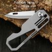 Multifunctional Titanium Keychain Mini Folding Knife - 8
